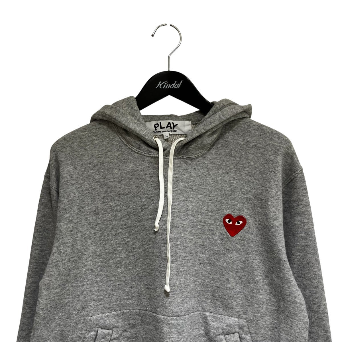 Pullover Hoodie With Red Emblem Top GrayプルオーバーパーカーAZ-T170