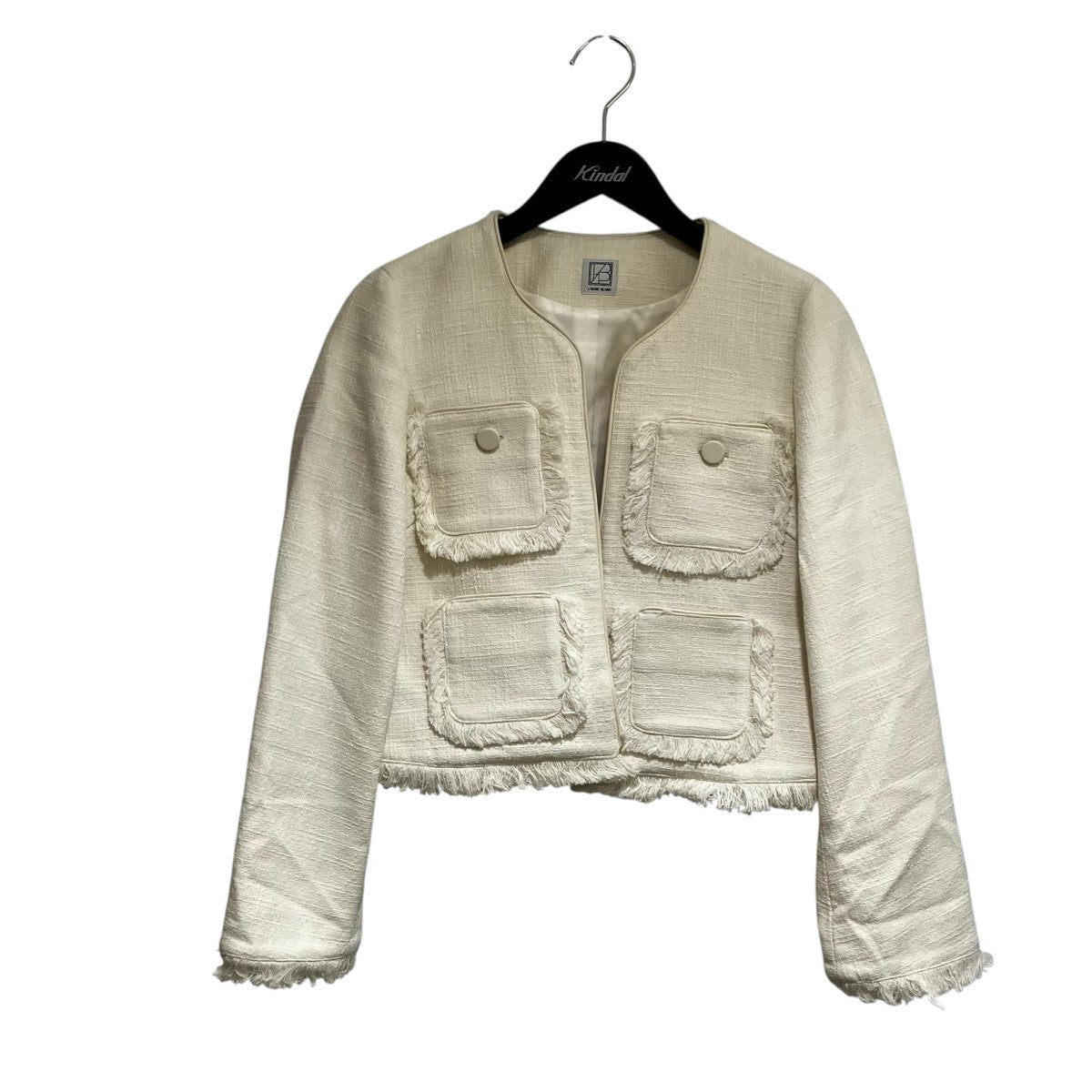 L’AUBE BLANC   Fringe tweed Jacketツイードジャケット24SP-02