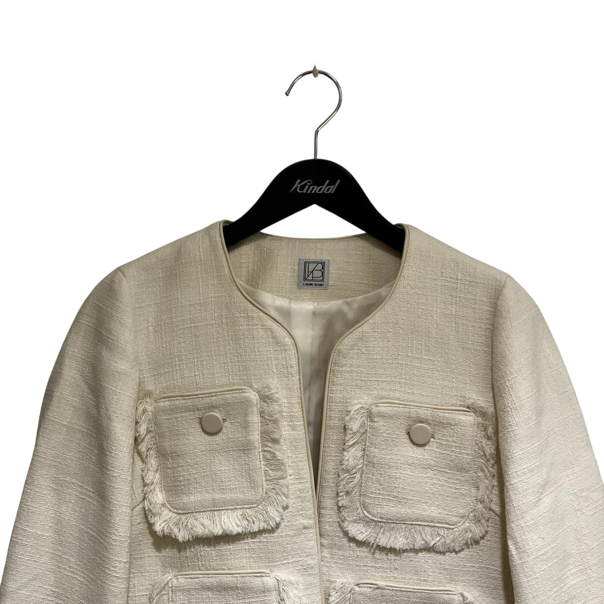 L’AUBE BLANC   Fringe tweed Jacketツイードジャケット24SP-02