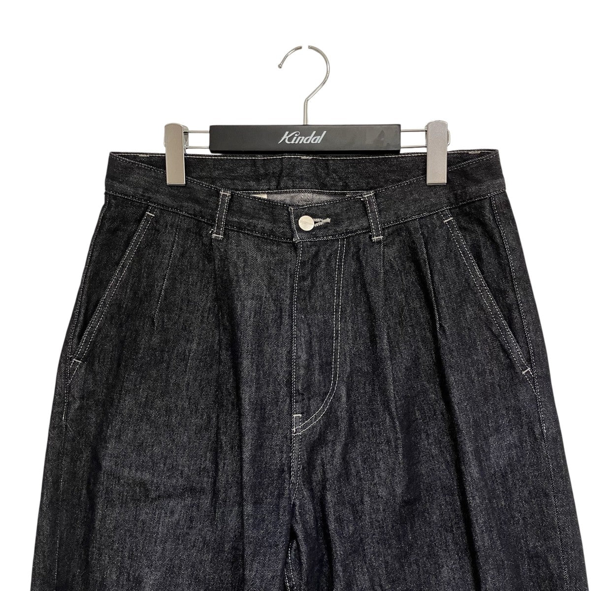 Graphpaper COLORFAST DENIM TWO TUCK PANTSデニムパンツGM251-40217B 古着・中古-3枚目のアイテム画像