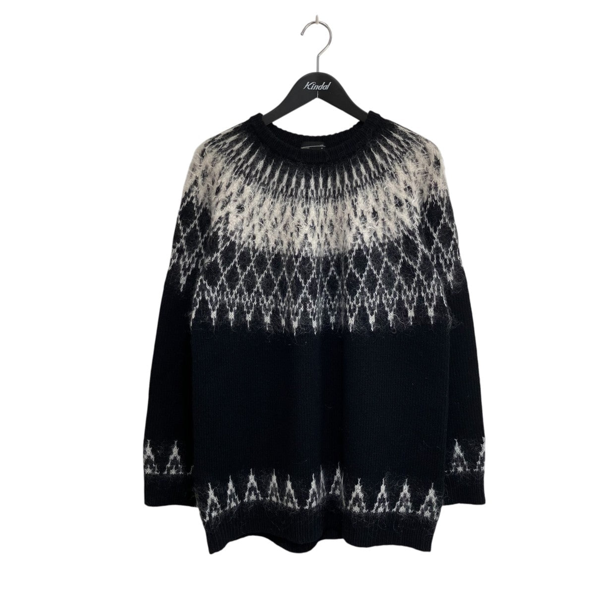 LAD MUSICIAN CREW NECK PULLOVER KNIT NORDIC厚手ニット2214-042 古着・中古-1枚目のアイテム画像
