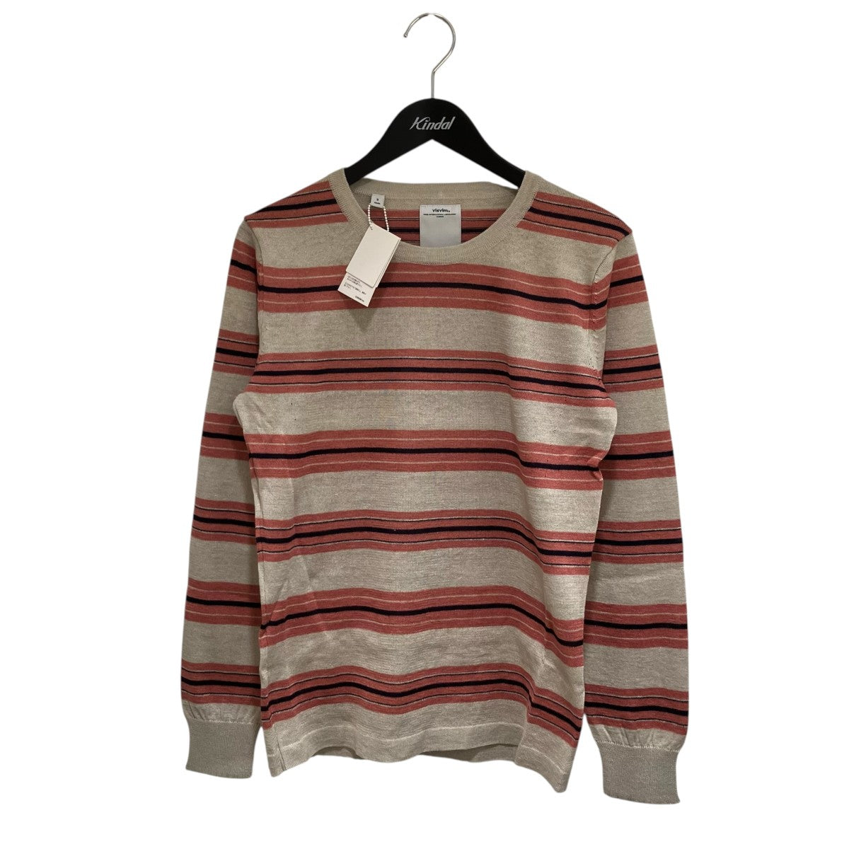 VISVIM ORNETTE BORDER CREW L S長袖カットソー0112105012002 古着・中古-1枚目のアイテム画像