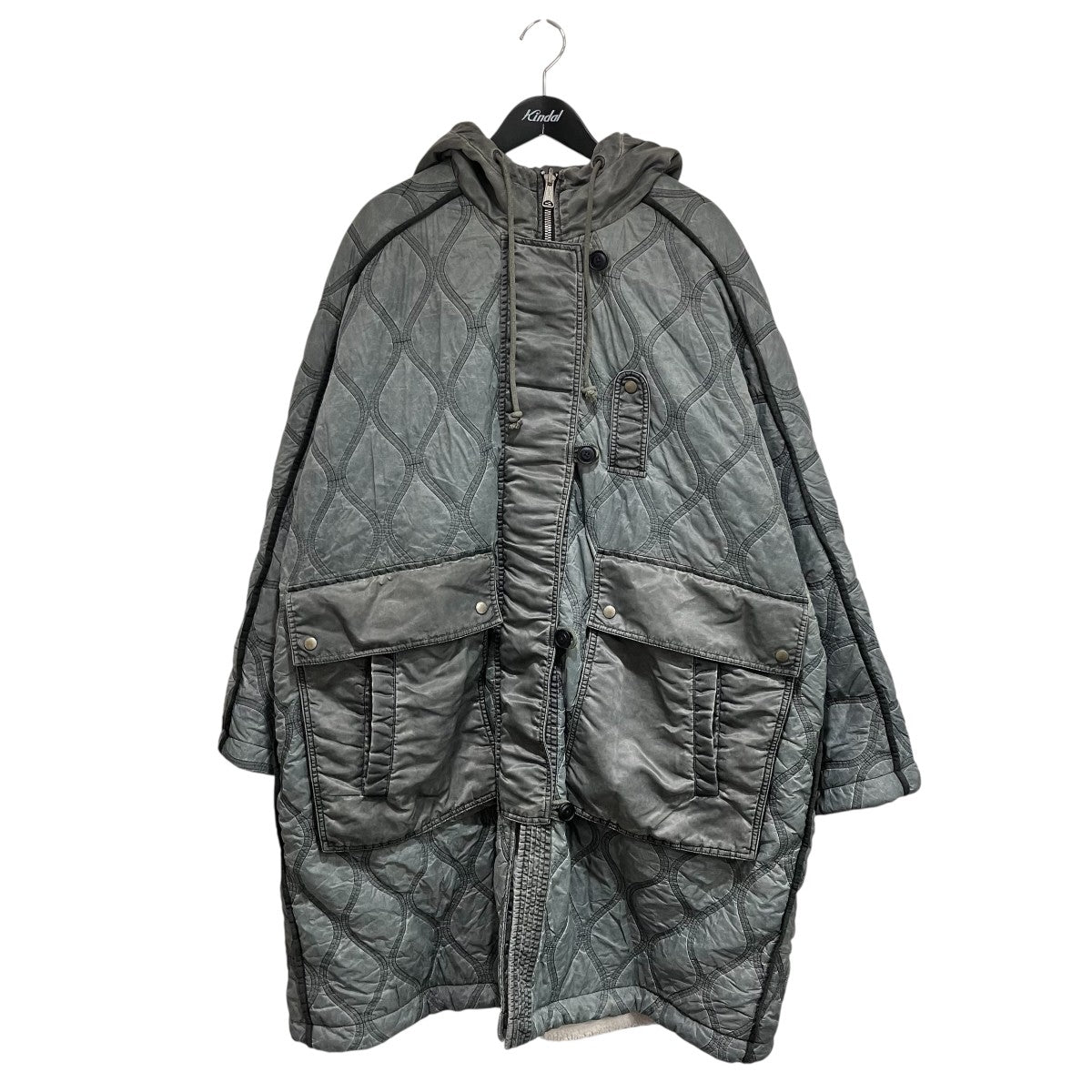 DIESEL オーバーサイズコート リバーシブル ボア フードモッズコートW-DAYA-21 古着・中古-1枚目のアイテム画像
