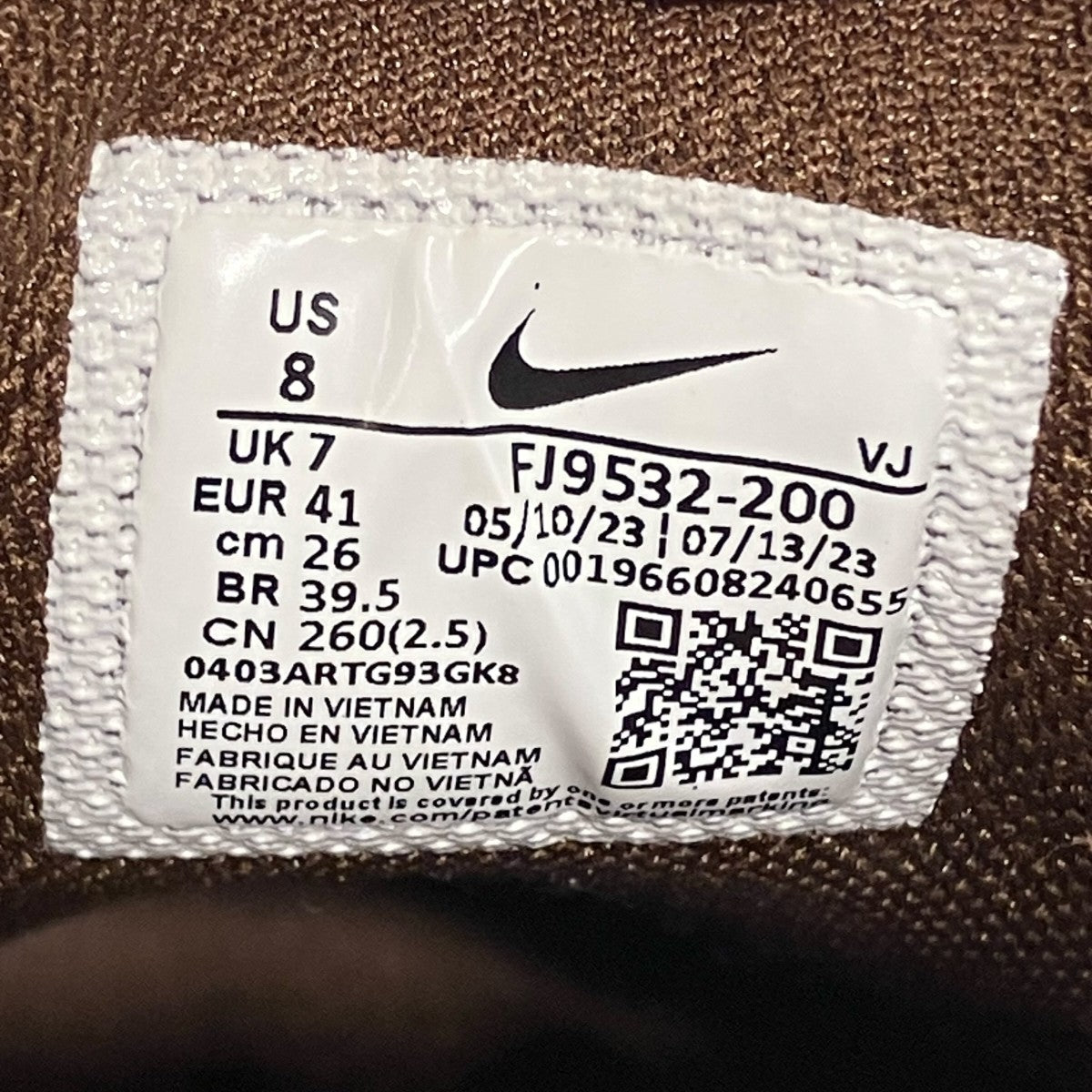 NIKE TECH HERA CACAO WOWローカットスニーカーFJ9532-200 古着・中古-6枚目のアイテム画像