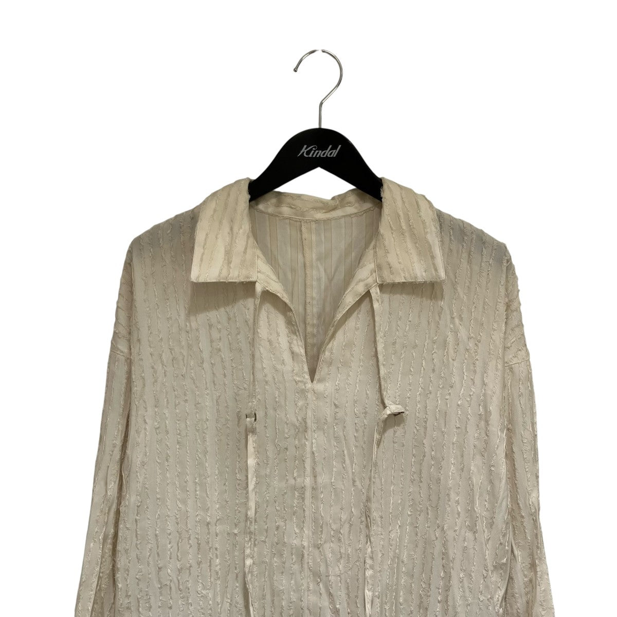 louren cut jacquard stripe dress長袖ワンピースlo243-30 古着・中古-3枚目のアイテム画像