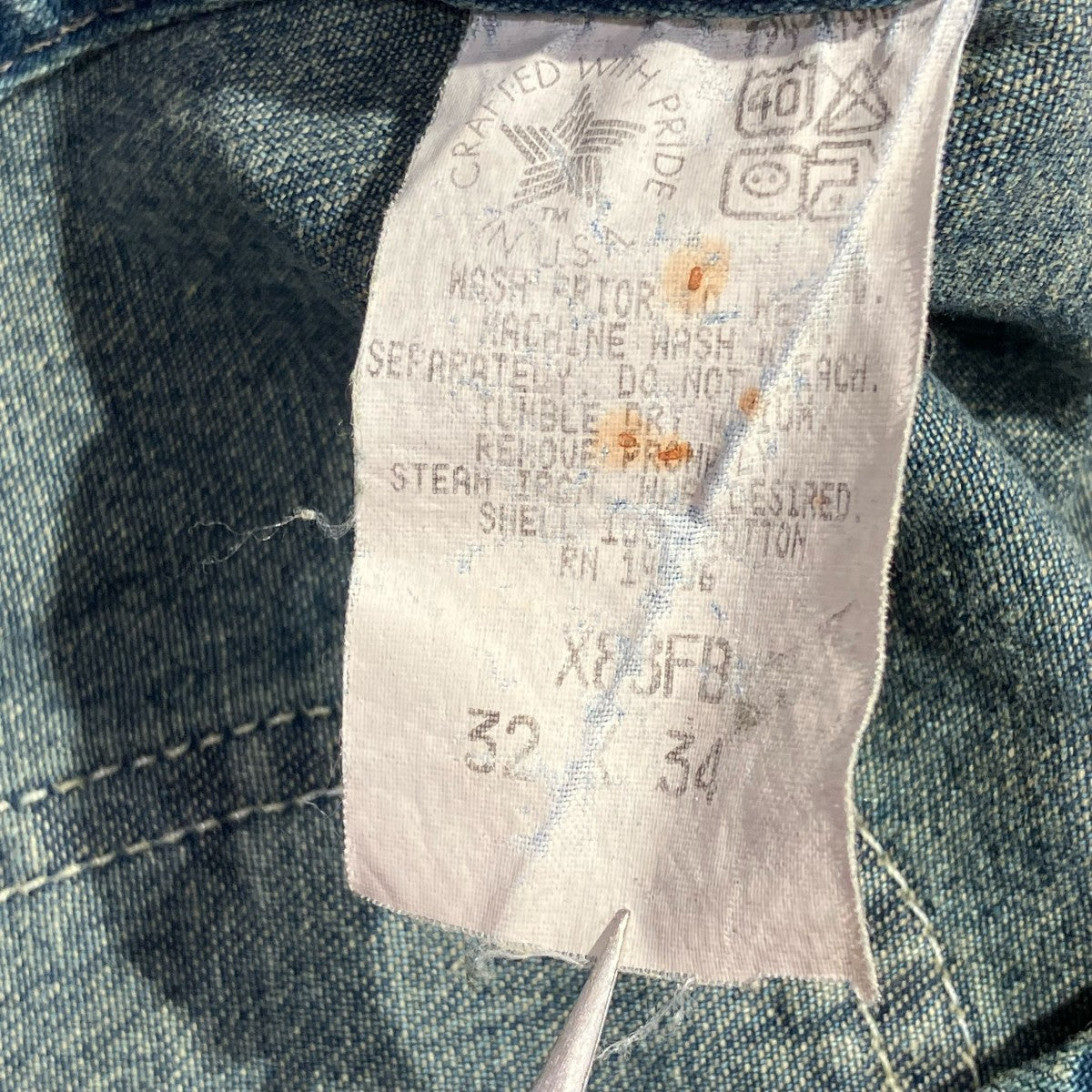 CarHartt 80SオーバーオールX83FB 古着・中古-6枚目のアイテム画像