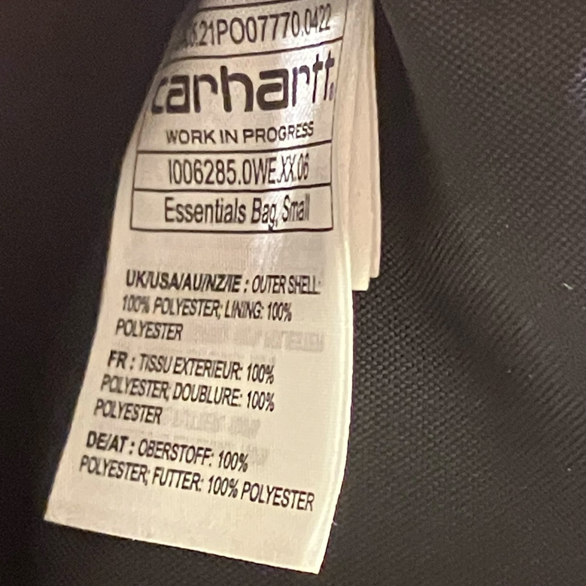 CarHartt Essentials Bag SmallショルダーバッグI006285 古着・中古-8枚目のアイテム画像