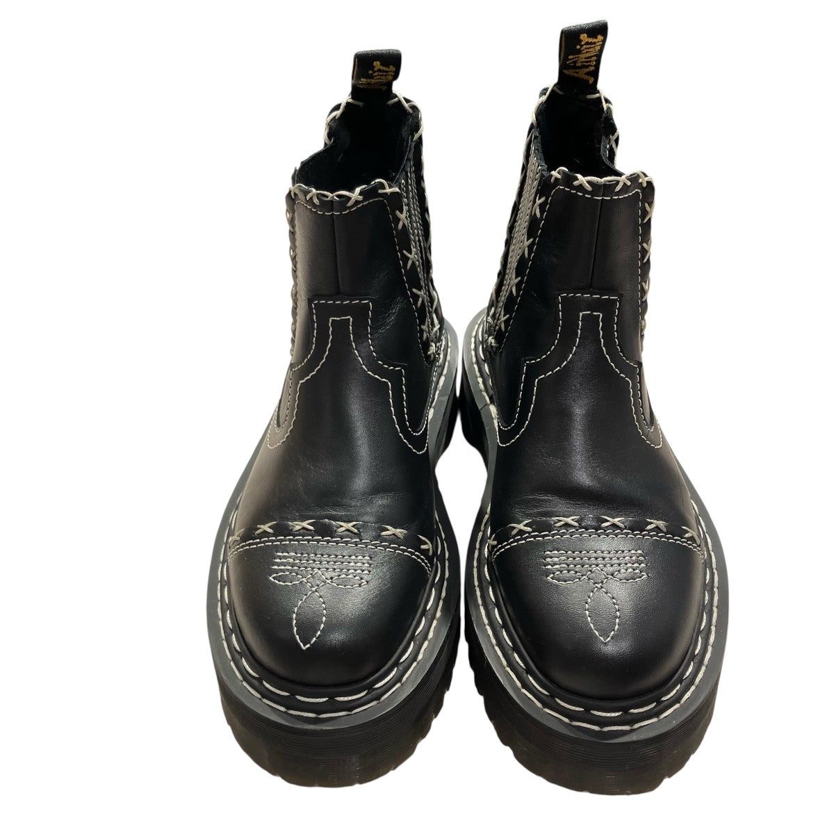 Dr．Martens GOTHIC AMERICANA LEATHER PLATFORM CHELSEA BOOTSショートブーツ2976 古着・中古-2枚目のアイテム画像