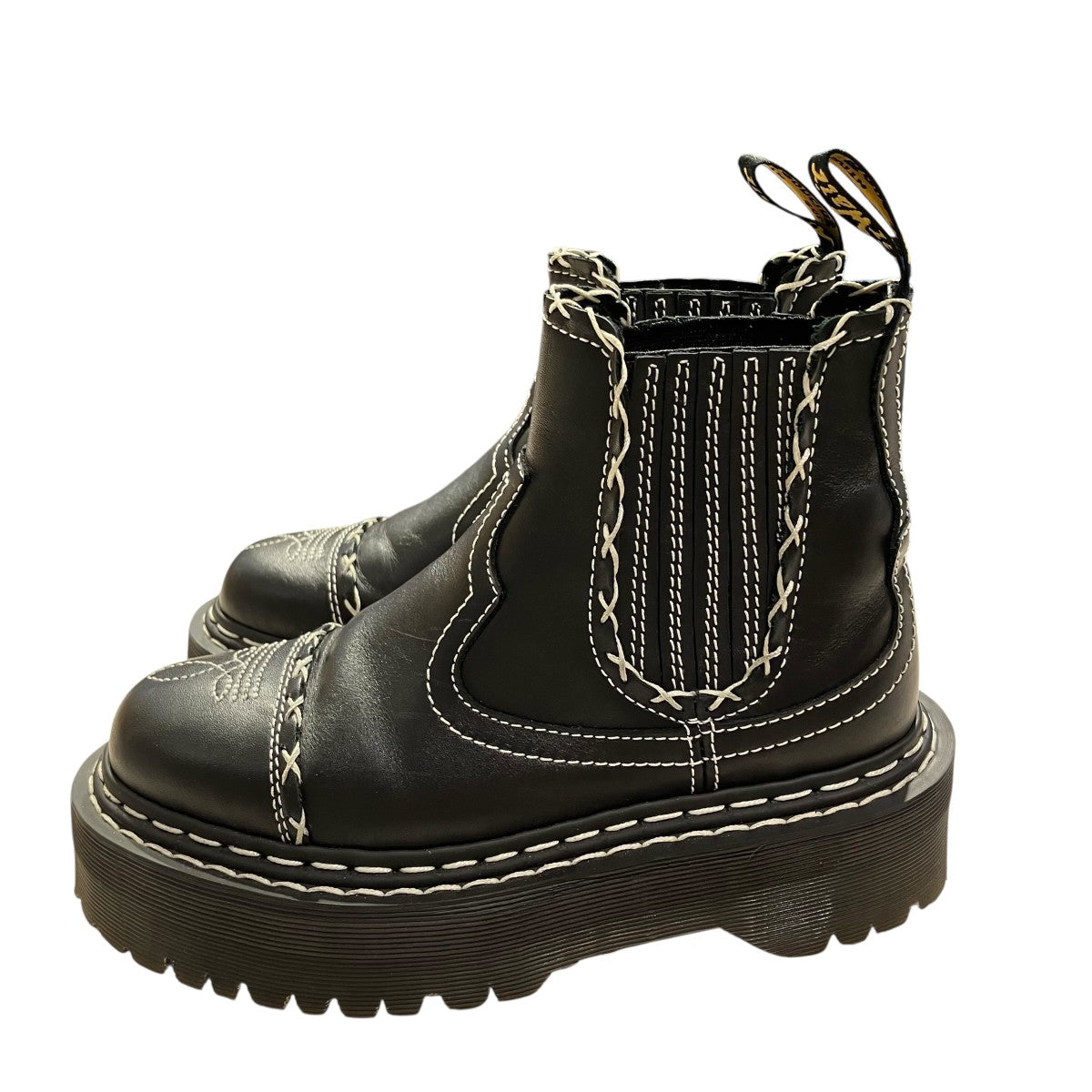 Dr．Martens GOTHIC AMERICANA LEATHER PLATFORM CHELSEA BOOTSショートブーツ2976 古着・中古-3枚目のアイテム画像
