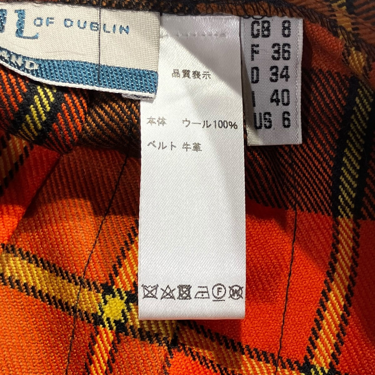 O’NEILL チェックラップスカート 古着・中古-5枚目のアイテム画像