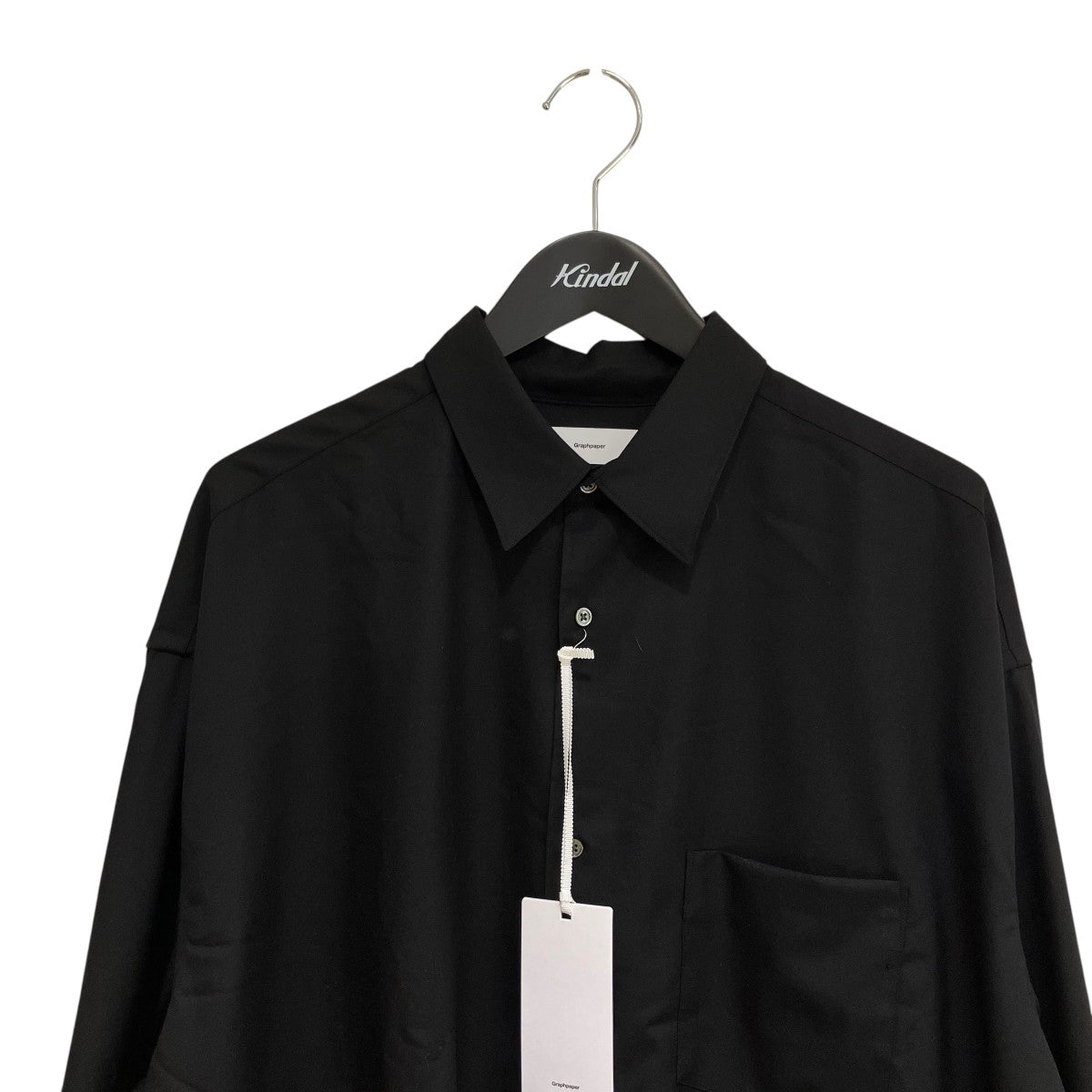 Graphpaper 25SSExtra Fine Wool L S Oversized Regular Collar Shirt長袖シャツGM251-50092B 古着・中古-3枚目のアイテム画像