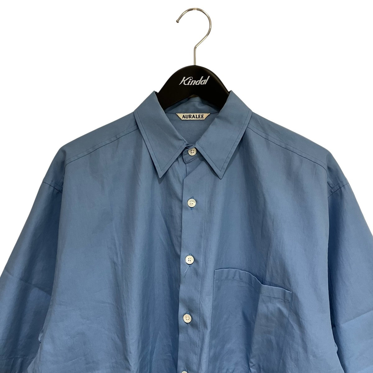 AURALEE 25SSWASHED FINX TWILL BIG HALF SLEEVED SHIRT半袖シャツA25SS03TN 古着・中古-3枚目のアイテム画像