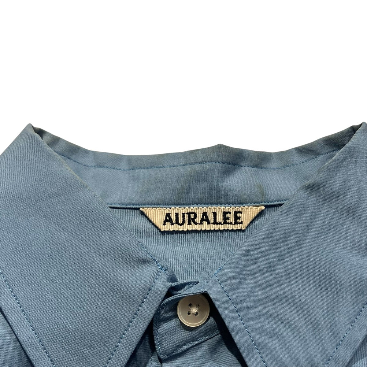 AURALEE 25SSWASHED FINX TWILL BIG HALF SLEEVED SHIRT半袖シャツA25SS03TN 古着・中古-6枚目のアイテム画像