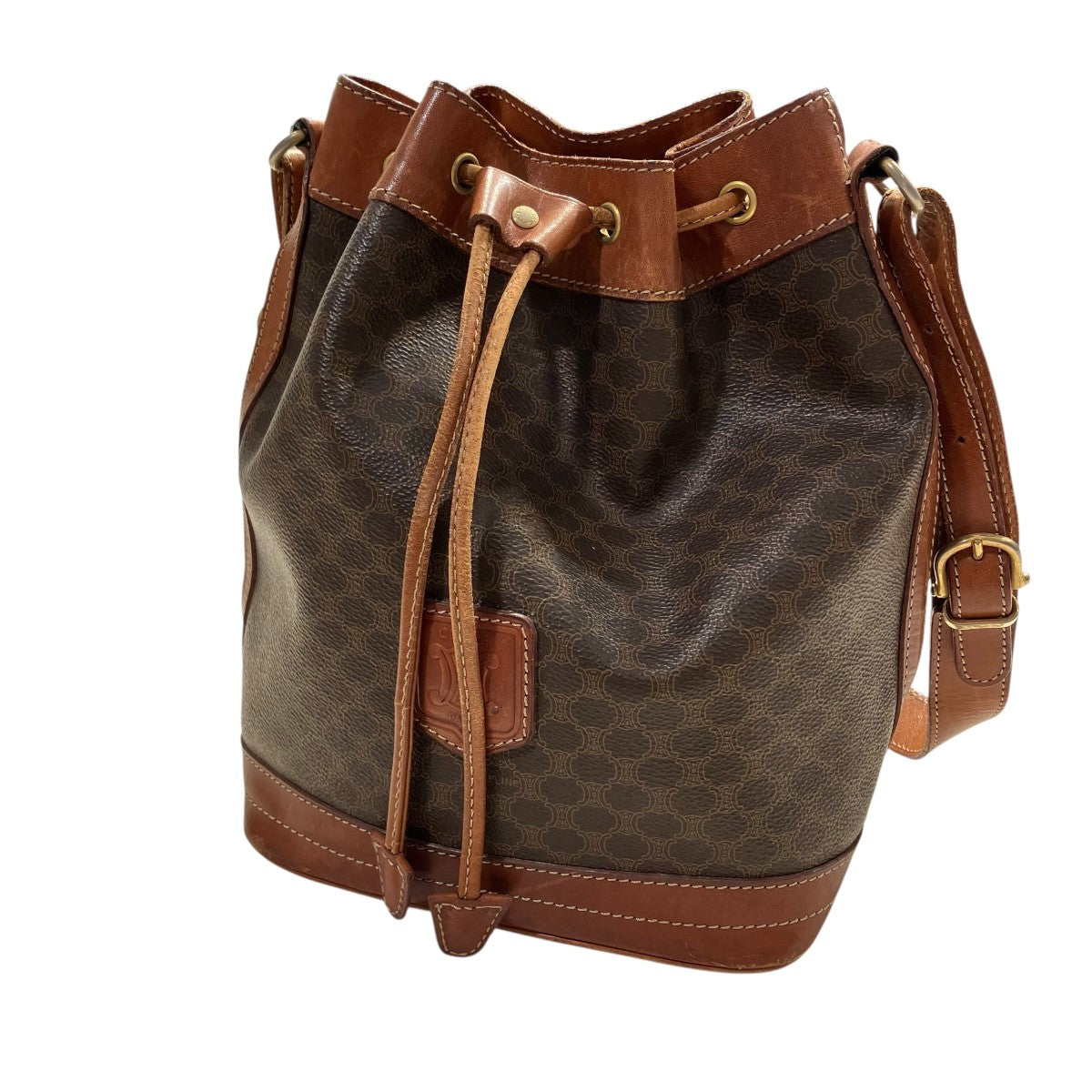 CELINE マカダム巾着ショルダーバッグ 古着・中古-1枚目のアイテム画像