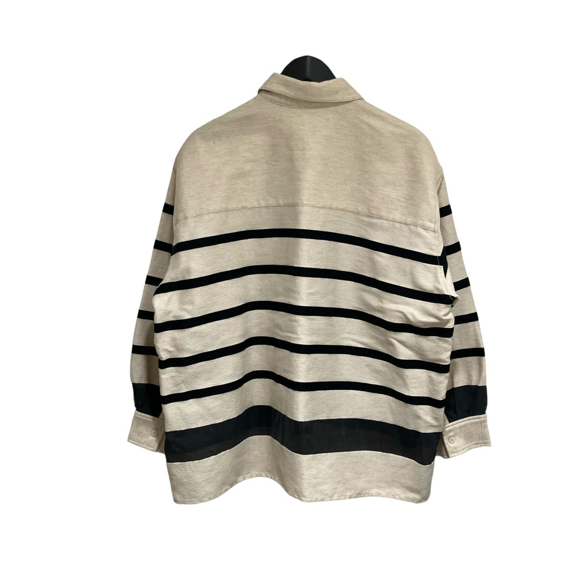 CLANE SHEER BORDER SHIRT長袖シャツ16122-4002 古着・中古-2枚目のアイテム画像