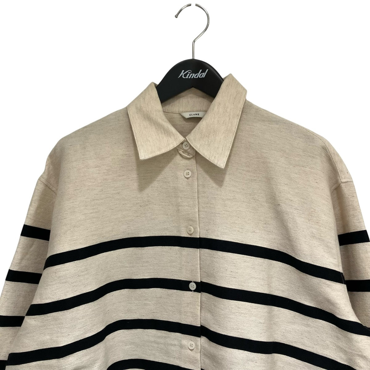 CLANE SHEER BORDER SHIRT長袖シャツ16122-4002 古着・中古-3枚目のアイテム画像