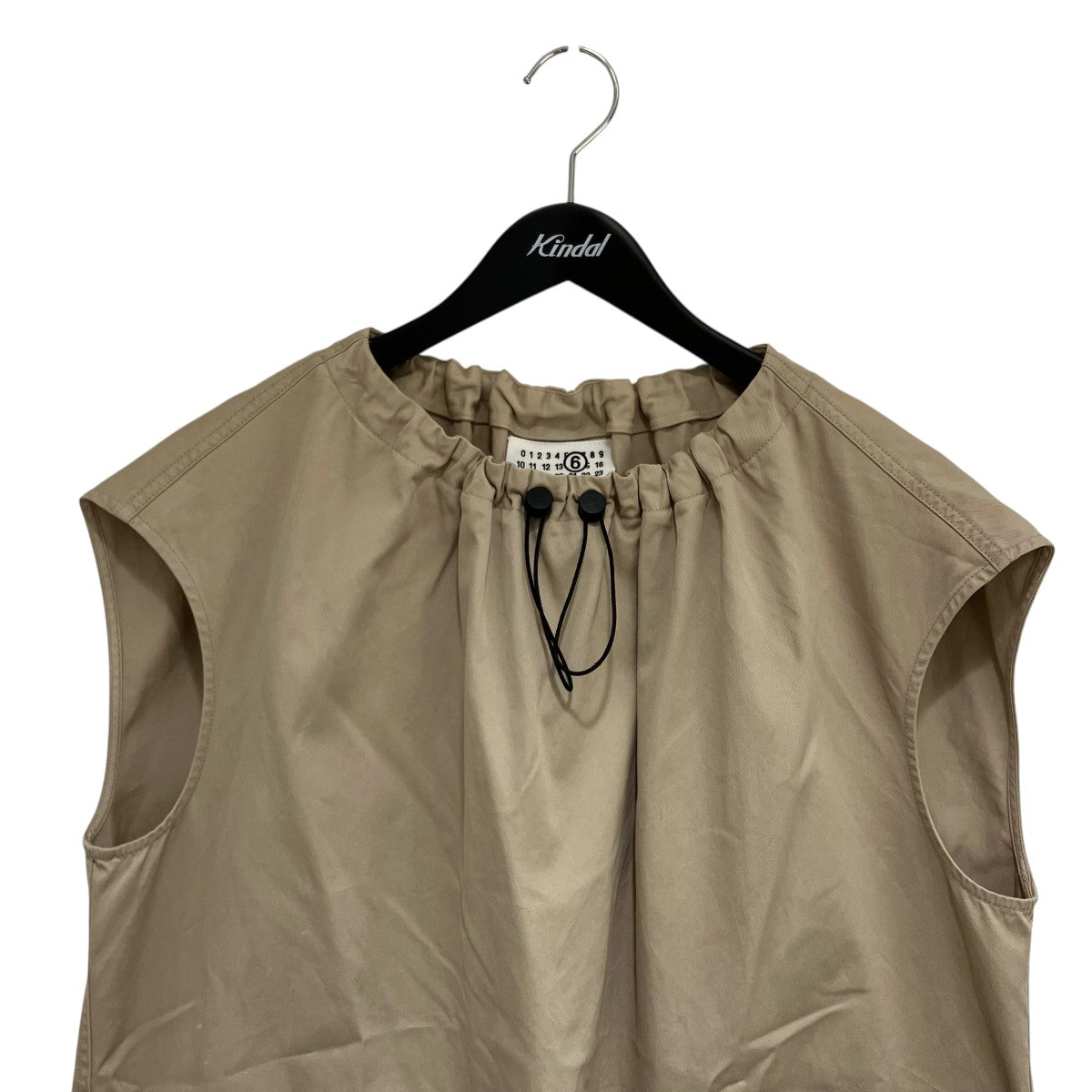 MM6 Maison Margiela 24年ネックギャザー ワンピースノースリーブ・キャミソールワンピースS52DA0026 古着・中古-3枚目のアイテム画像