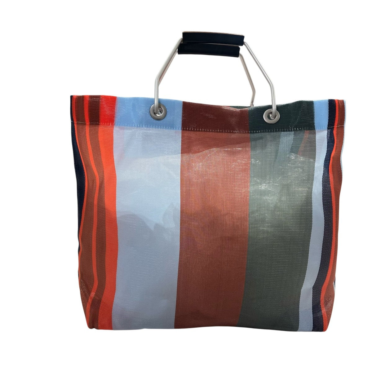MARNI フラワーカフェストライプバックハンドバッグ 古着・中古-4枚目のアイテム画像