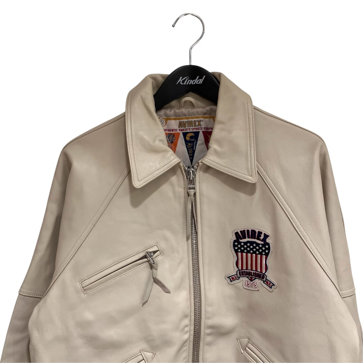 AVIREX LIGHT SIGNATURE VARSITY JACKETレザージャケット6121039 古着・中古-3枚目のアイテム画像