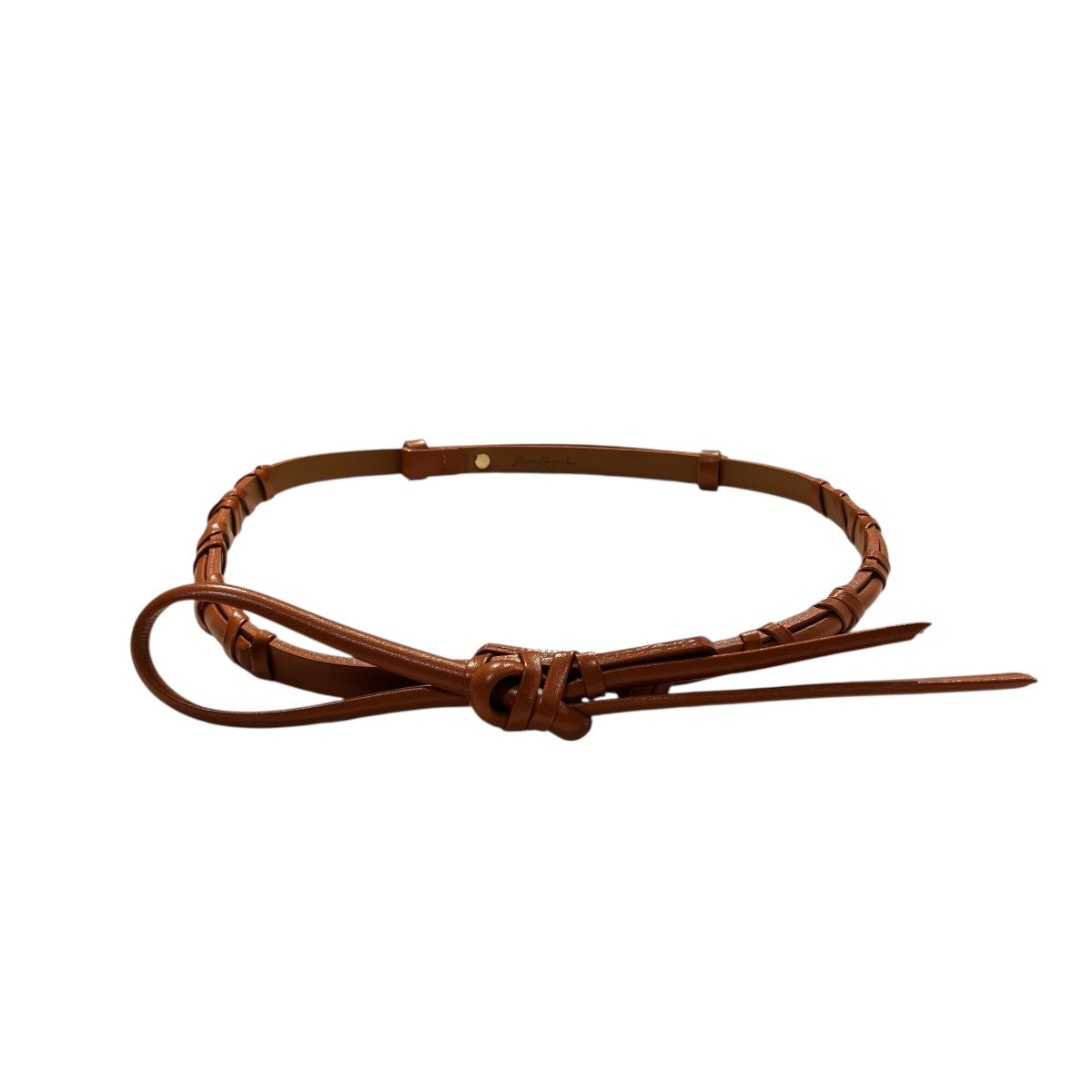 mame kurogouchi 23SSBasket Detailed Leather Beltベルト 古着・中古-2枚目のアイテム画像