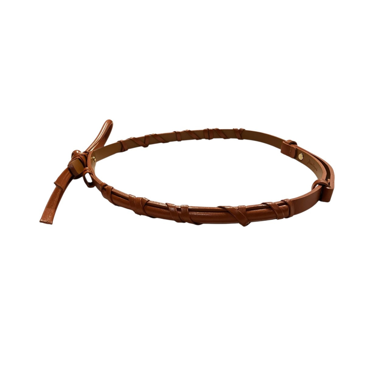 mame kurogouchi 23SSBasket Detailed Leather Beltベルト 古着・中古-3枚目のアイテム画像