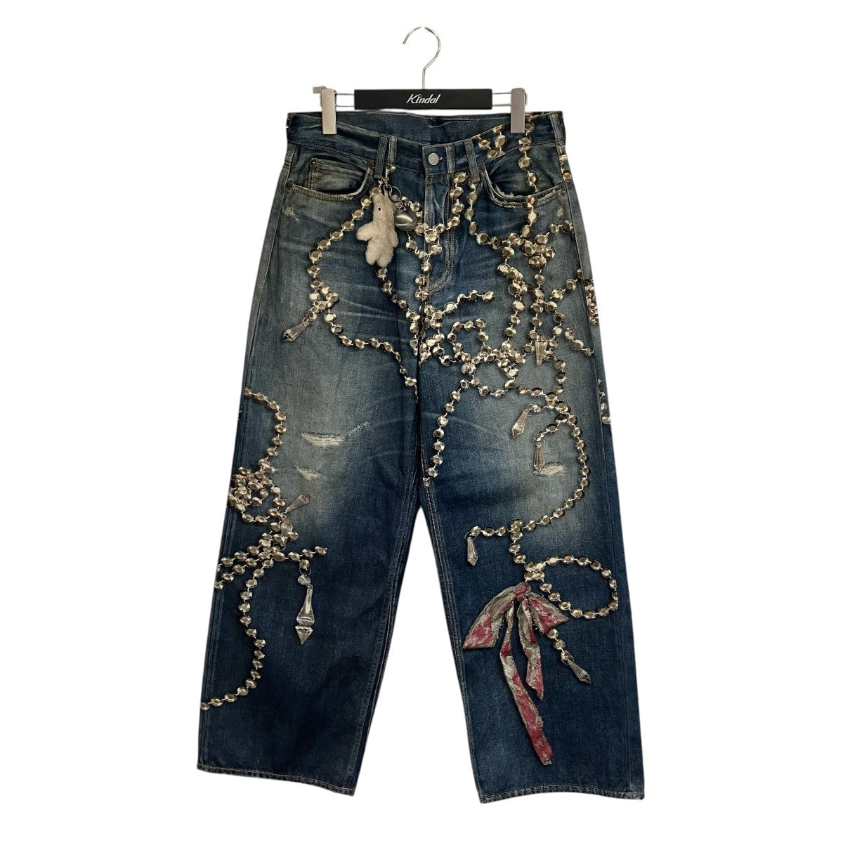 ACNE STUDIOS クリスタル リボン トロンプルイユプリント ルーズフィットジーンズデニムパンツFN-UX-TROU000052 古着・中古-1枚目のアイテム画像