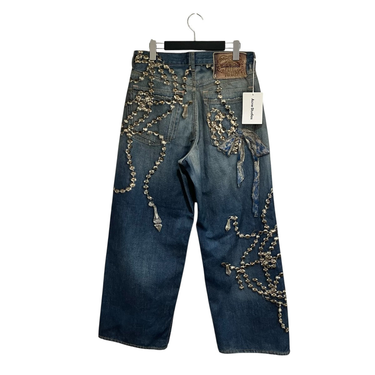 ACNE STUDIOS クリスタル リボン トロンプルイユプリント ルーズフィットジーンズデニムパンツFN-UX-TROU000052 古着・中古-2枚目のアイテム画像