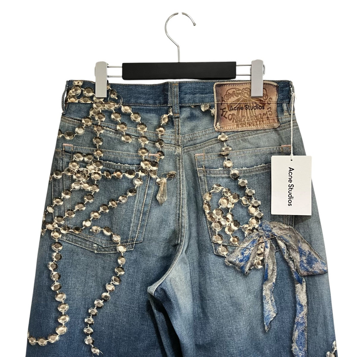 ACNE STUDIOS クリスタル リボン トロンプルイユプリント ルーズフィットジーンズデニムパンツFN-UX-TROU000052 古着・中古-4枚目のアイテム画像