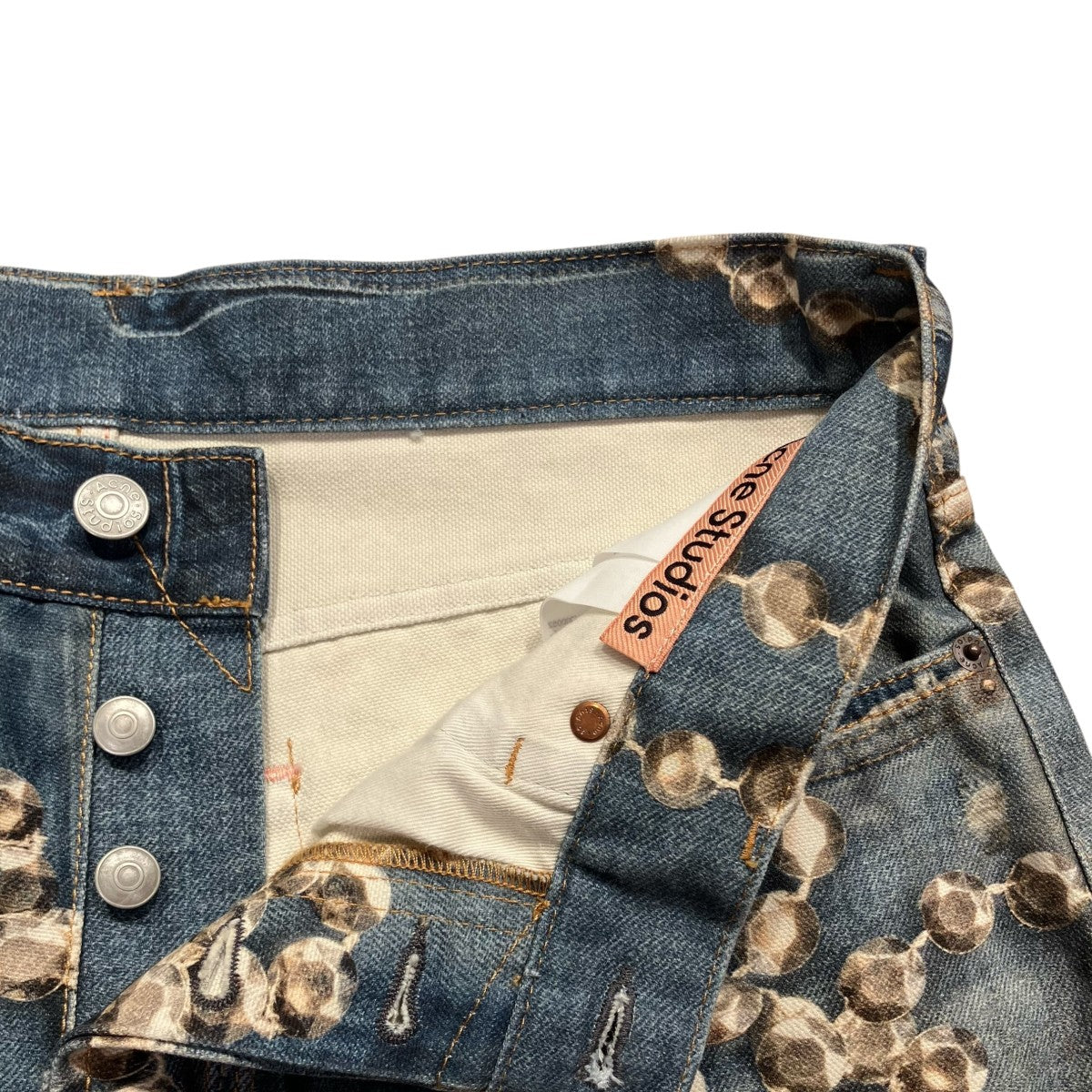 ACNE STUDIOS クリスタル リボン トロンプルイユプリント ルーズフィットジーンズデニムパンツFN-UX-TROU000052 古着・中古-5枚目のアイテム画像