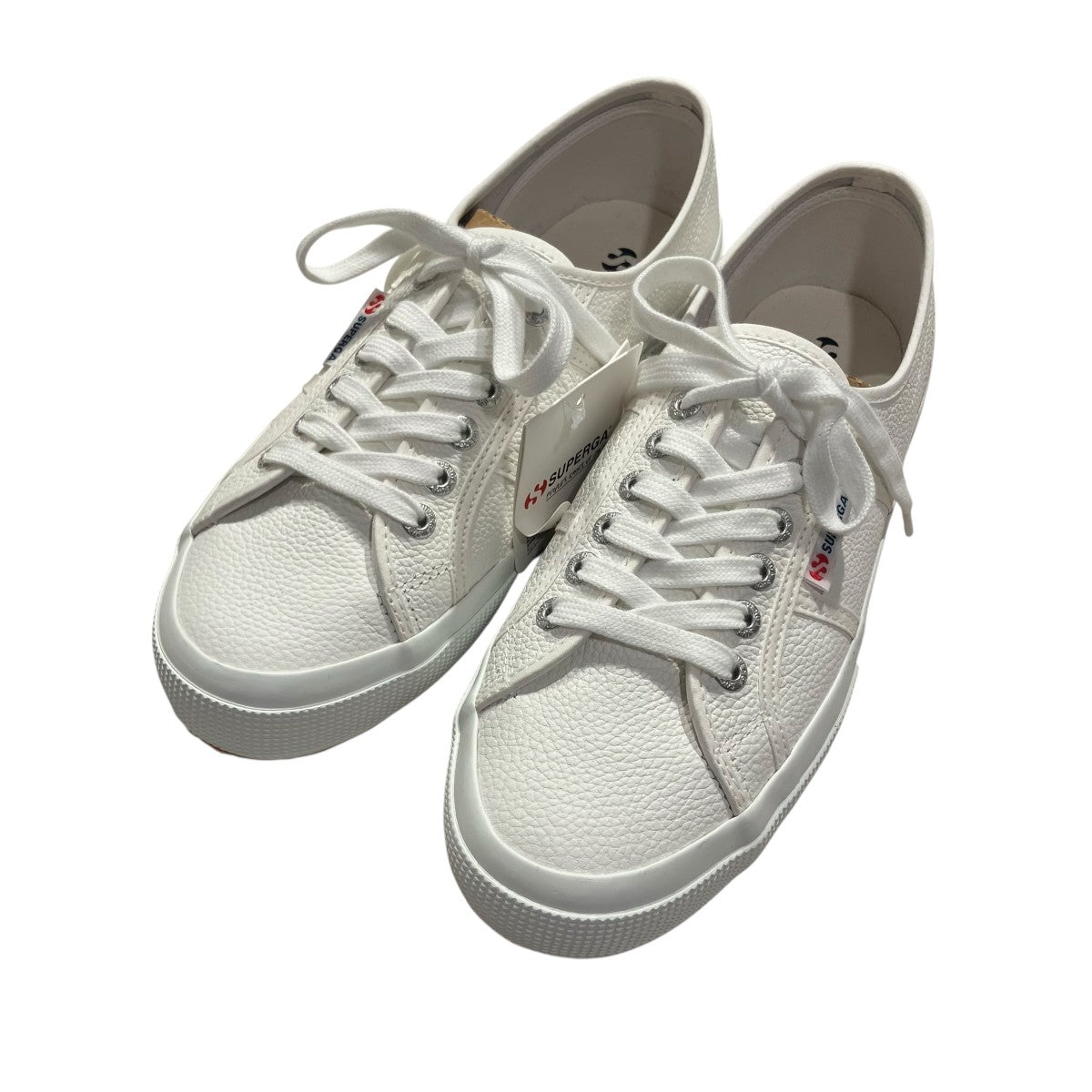SUPERGA TUMBLED LEATHERローカットスニーカーS009VH0 古着・中古-1枚目のアイテム画像
