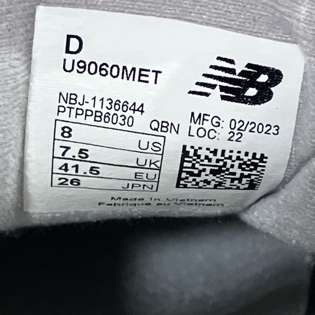 NEW BALANCE 9060ローカットスニーカーU9060MET 古着・中古-9枚目のアイテム画像