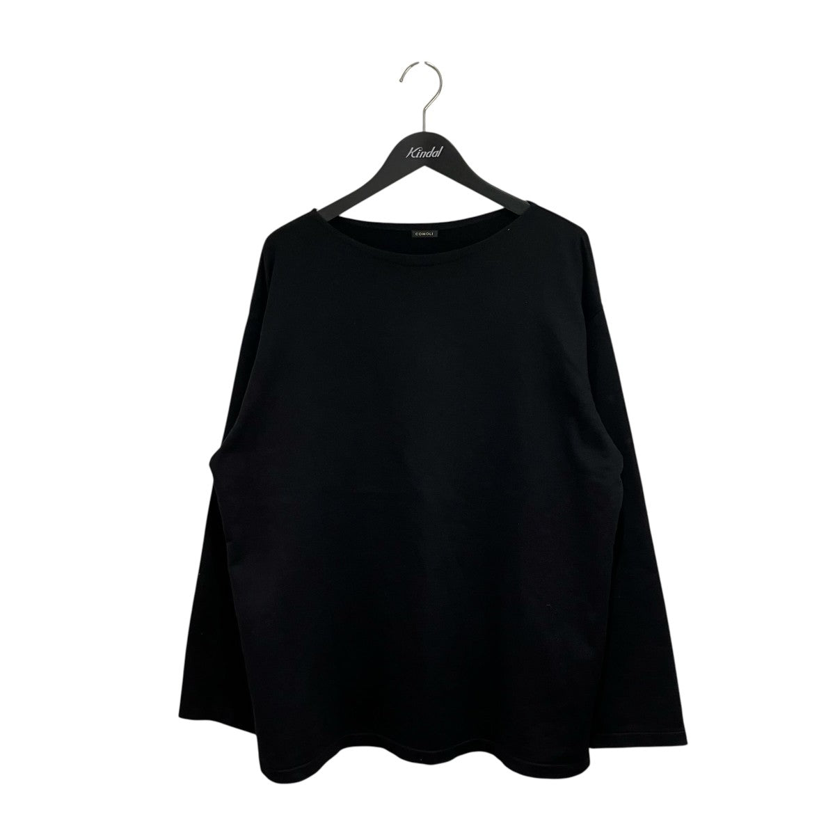 COMOLI 25AWコットン ボートネック長袖TシャツC03-05016 古着・中古-1枚目のアイテム画像