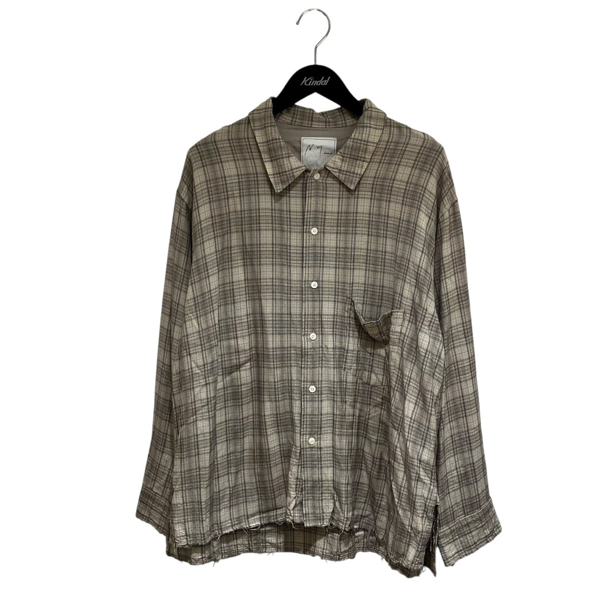 ANCELLM 26SSAGING RAYON CHECK SHIRT長袖シャツANC-SH80 古着・中古-1枚目のアイテム画像