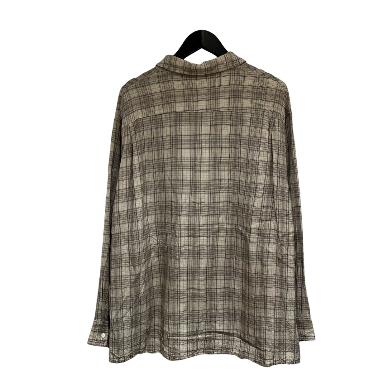 ANCELLM 26SSAGING RAYON CHECK SHIRT長袖シャツANC-SH80 古着・中古-2枚目のアイテム画像