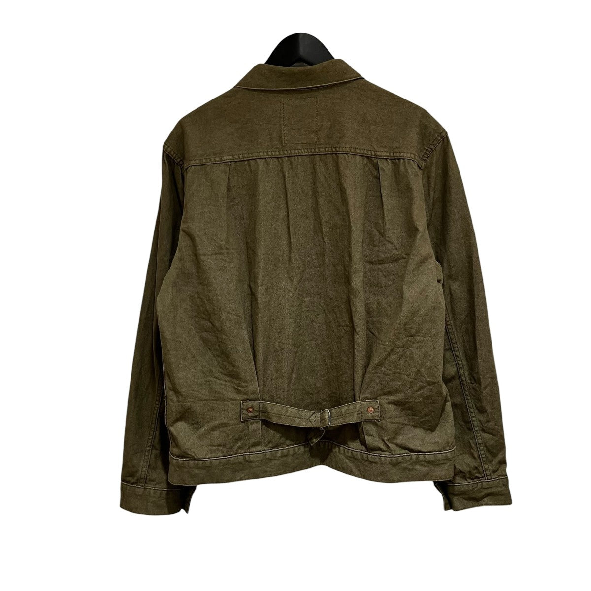 AVIREX 《TFQP by HANDROOM》GREEN SELVEDGE MILITARY DENIM JACKETジャケット 古着・中古-2枚目のアイテム画像