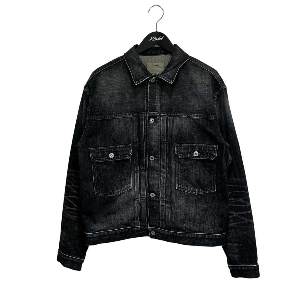 AVIREX DENIM JACKET TYPE-2nd BLACK USEDデニムジャケット783-5952201 古着・中古-1枚目のアイテム画像