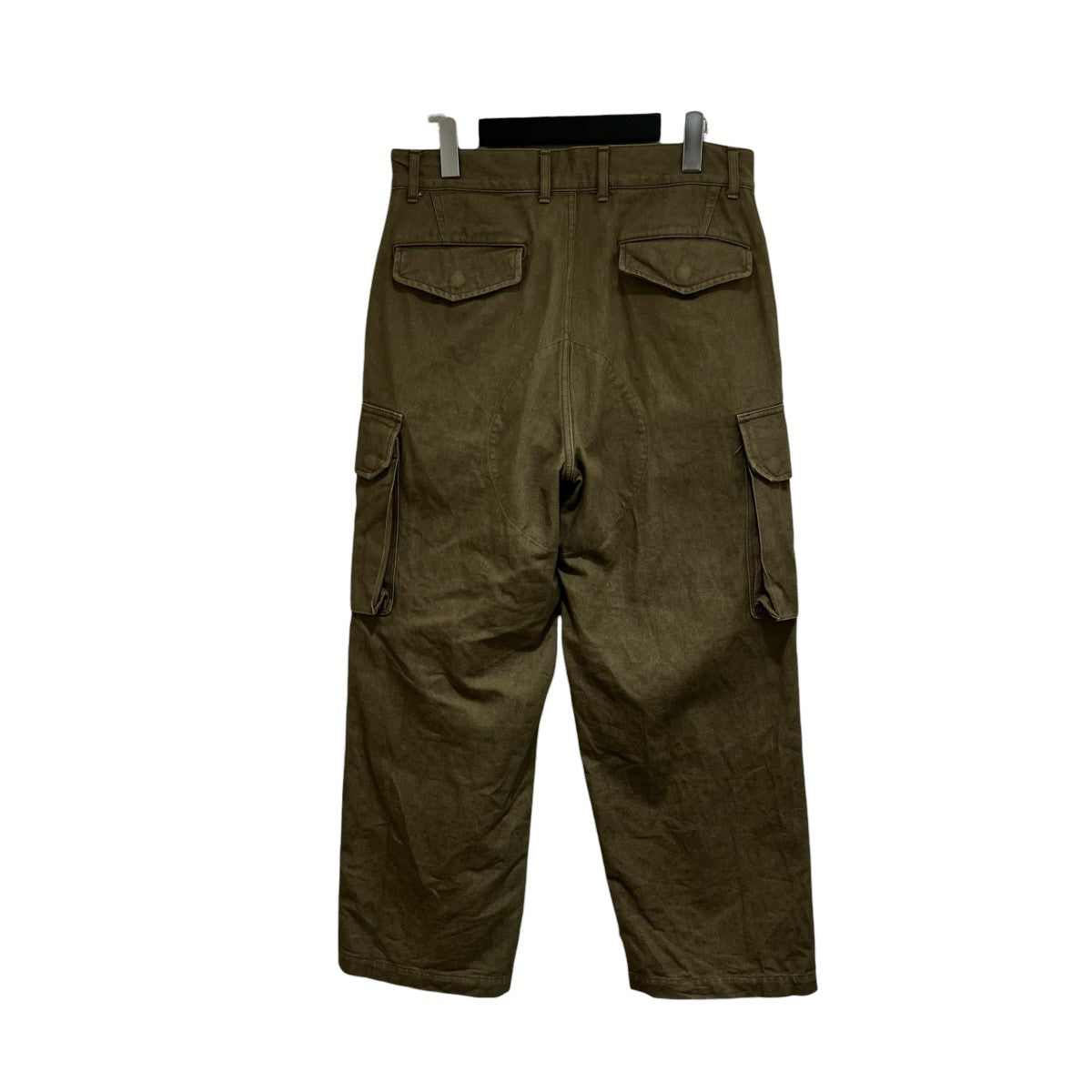 AVIREX 《TFQP by HANDROOM》GREEN SELVEDGE MILITARY DENIM CARGO TROUSERS M-47パンツ 古着・中古-2枚目のアイテム画像