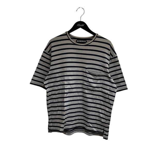 AUBERGE(オーベルジュ) ボーダーT半袖Tシャツ グレー×ネイビー サイズ