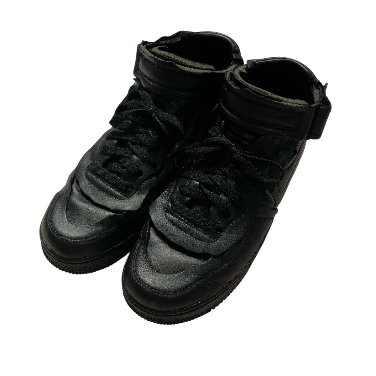 NIKE×COMME des GARCONS Air Force 1 Mid BlackハイカットスニーカーDC3601-001 古着・中古-1枚目のアイテム画像