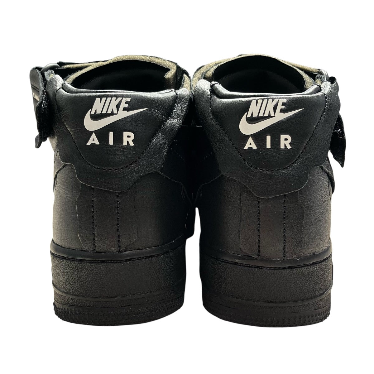 NIKE×COMME des GARCONS Air Force 1 Mid BlackハイカットスニーカーDC3601-001 古着・中古-4枚目のアイテム画像