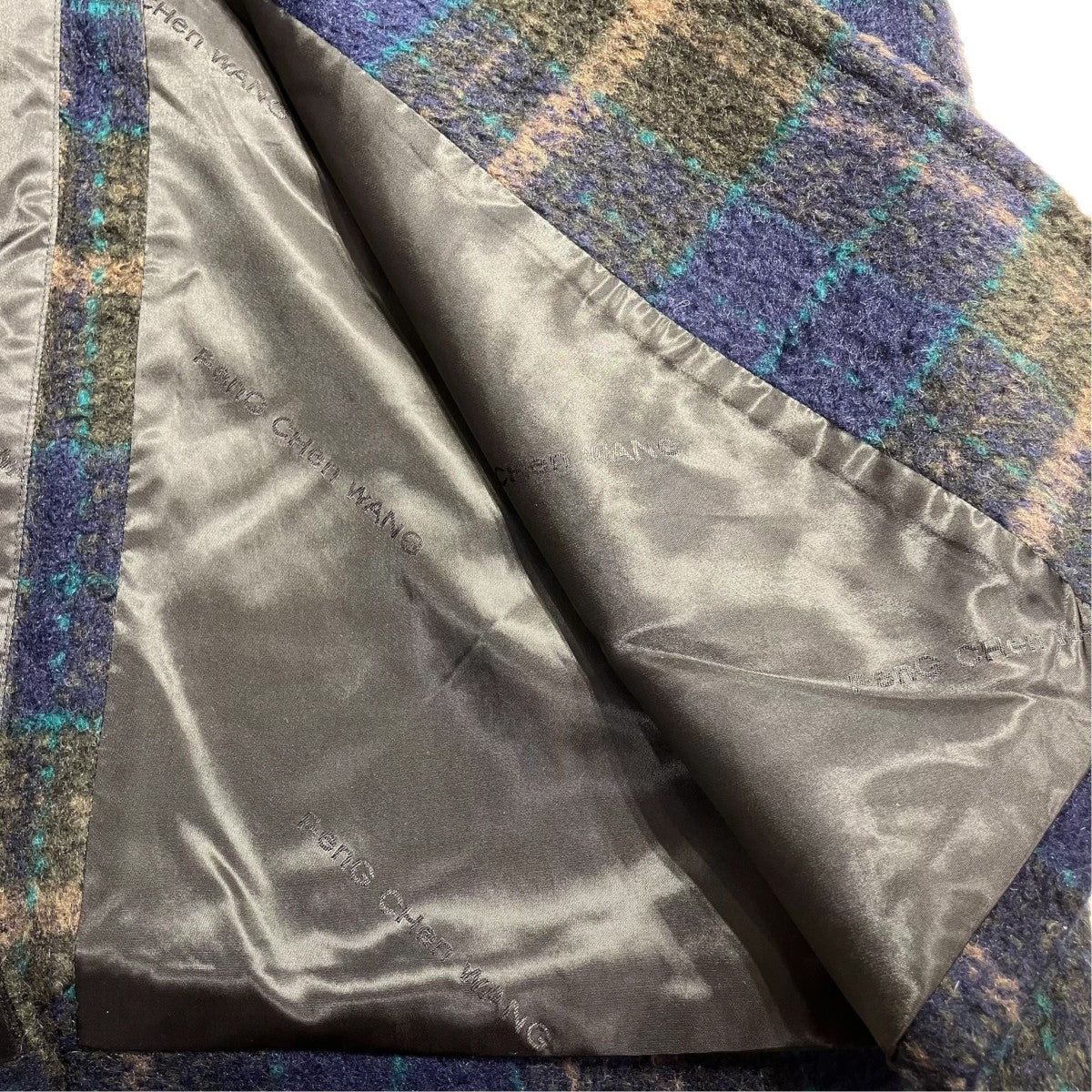 22AWPlaid Nyion panelled coatチェスターコートFMF14CT10