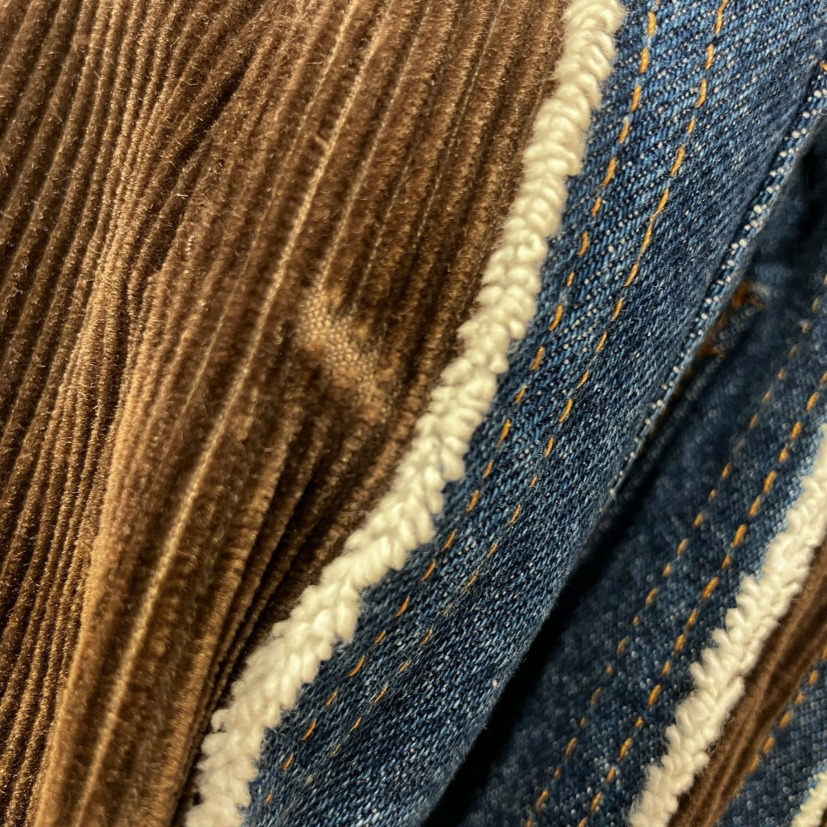 〈別注〉コーデュロイパッチ デニムコーデュロイパンツID-PT12BSP