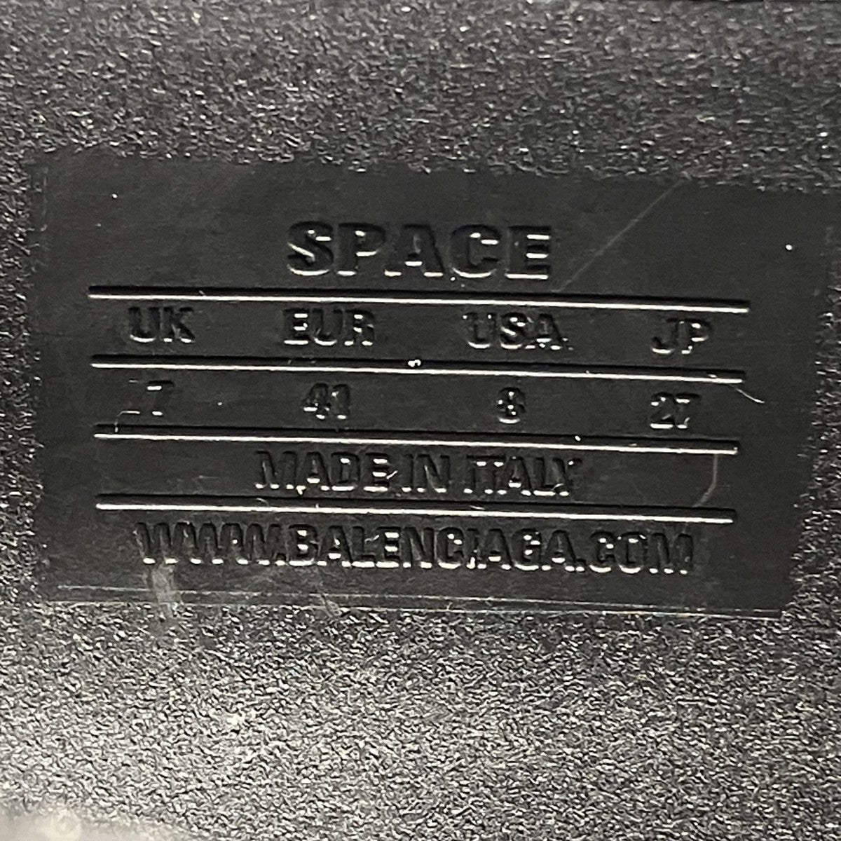 BALENCIAGA SPACE SHOESラバーシューズ689242 古着・中古-7枚目のアイテム画像