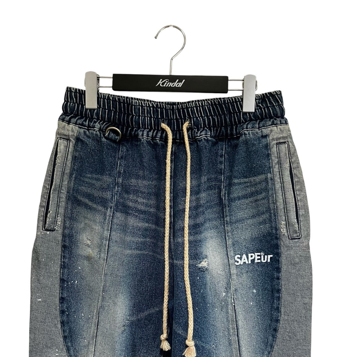 SAPEur(サプール) VINTAGE DENIM TRACK PANTSデニムパンツ インディゴ