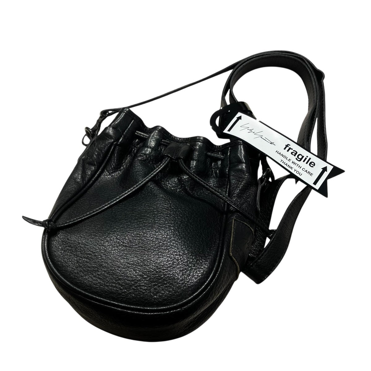 YOHJI YAMAMOTO 巾着ショルダーポーチショルダーバッグHH-I02-778 古着・中古-1枚目のアイテム画像