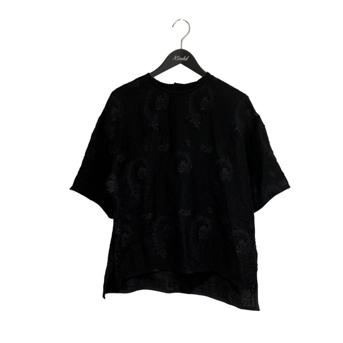 JACQUARD SHEER SHORT SIEEVE BLOUSE半袖ブラウス2211F01004