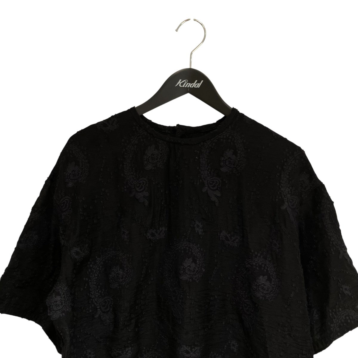 JACQUARD SHEER SHORT SIEEVE BLOUSE半袖ブラウス2211F01004