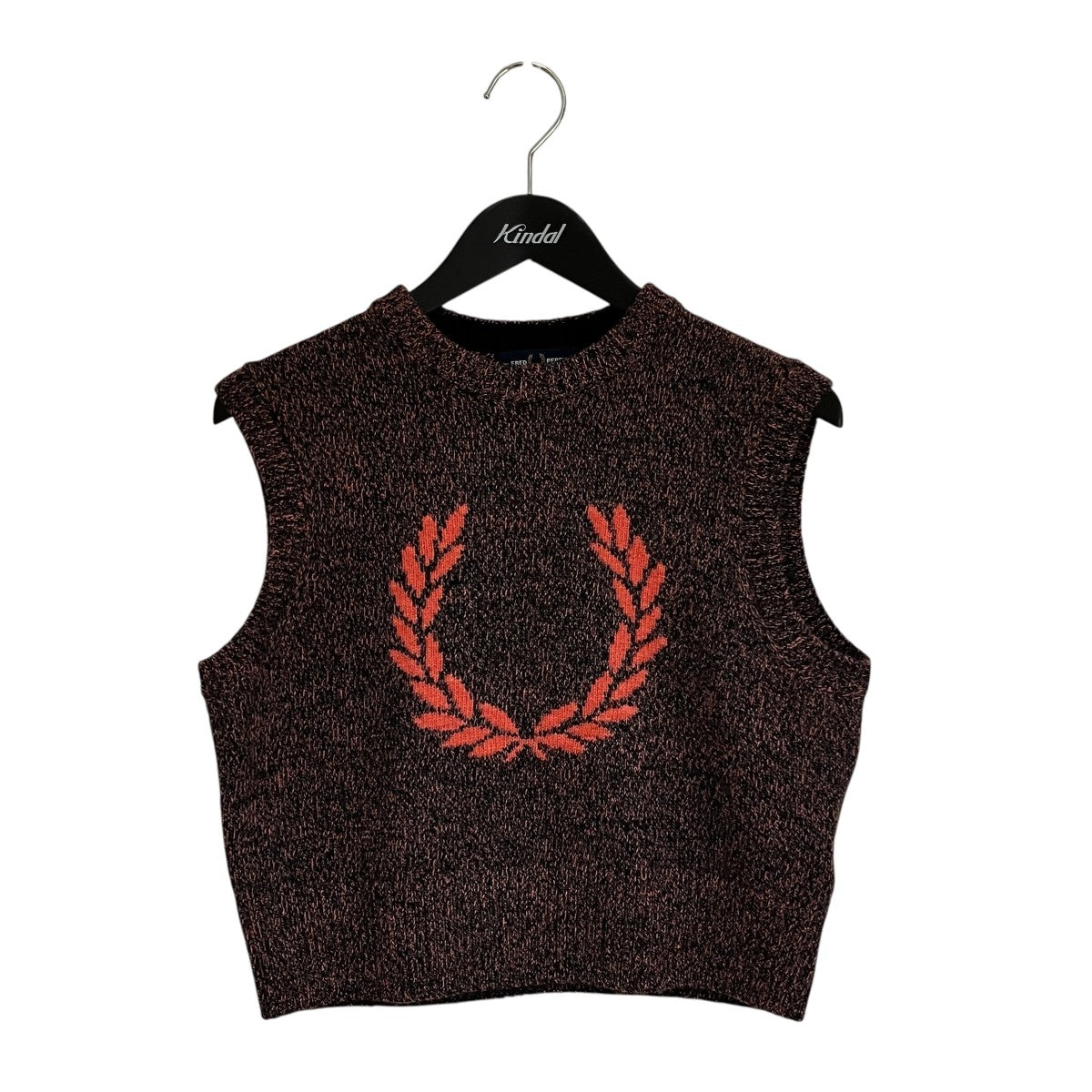 FRED PERRY Twisted Marl KnittedベストK1134 古着・中古-1枚目のアイテム画像