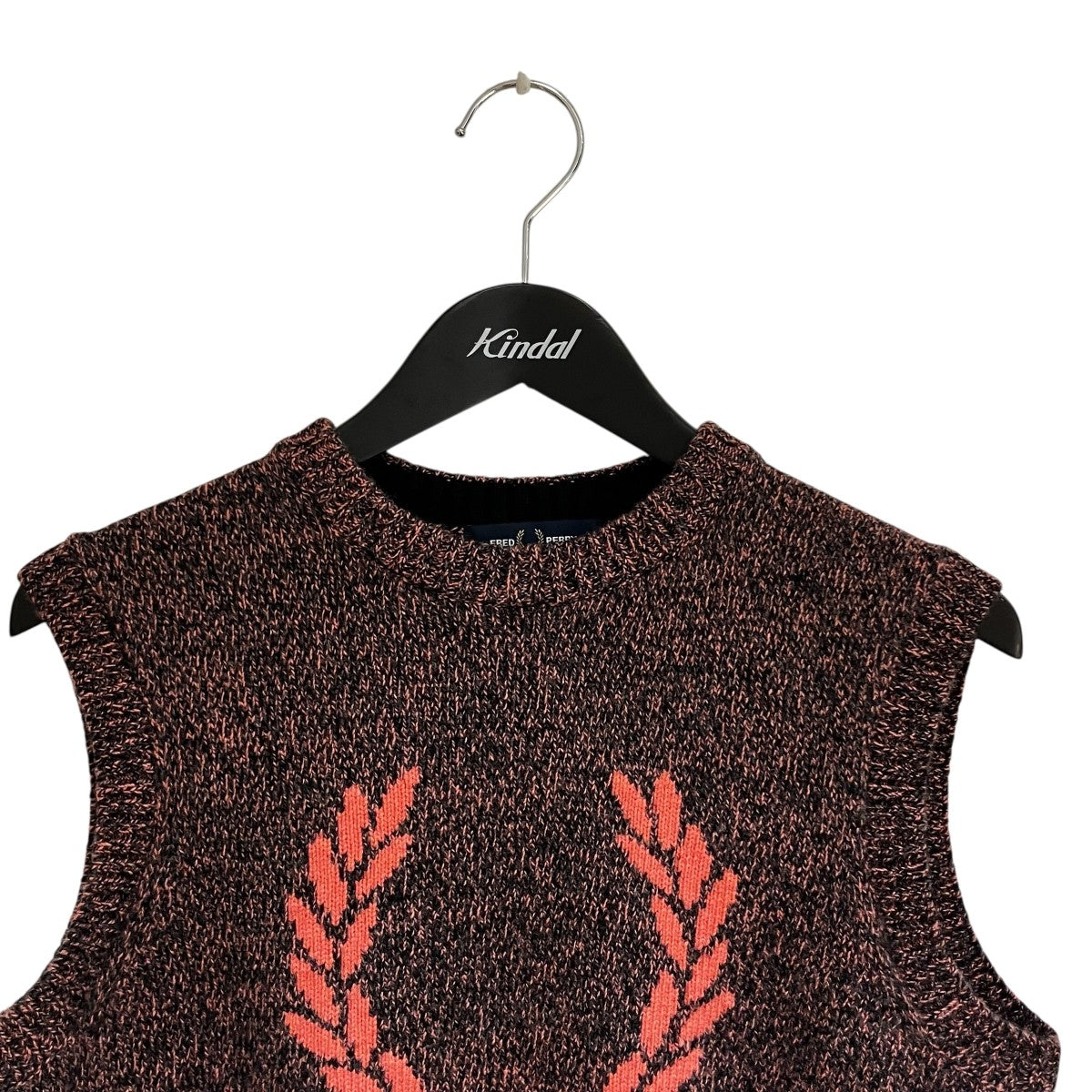 FRED PERRY Twisted Marl KnittedベストK1134 古着・中古-3枚目のアイテム画像