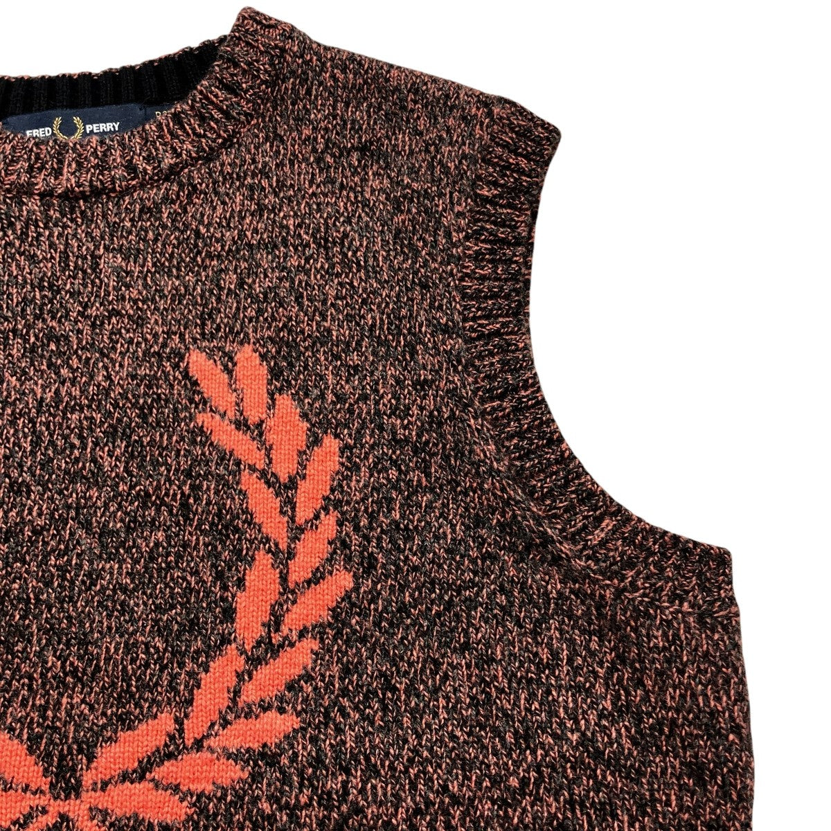 FRED PERRY Twisted Marl KnittedベストK1134 古着・中古-4枚目のアイテム画像